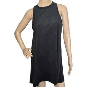 Sadie & Sage Women’s Small Black Faux Suede Mini Tank Dress